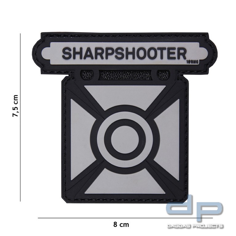 Emblem 3D PVC Sharpshooter grau