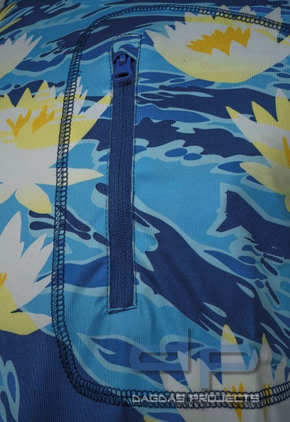 OTTE GEAR SHADE SHIRT UPF 50+ LONGSLEEVE MIT UV-SCHUTZ TIGER STRIPE BLUE HAWAI