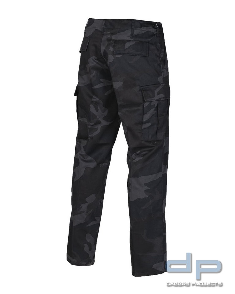 US RANGER HOSE TYP BDU ′STRAIGHT CUT′ BLACK CAMO VPE 2