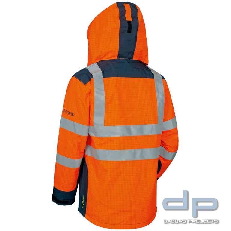 MULTINORM 3IN1 PARKA in verschiedenen Farben mit Wunschtext auf Brust und Rücken in Reflex Silber