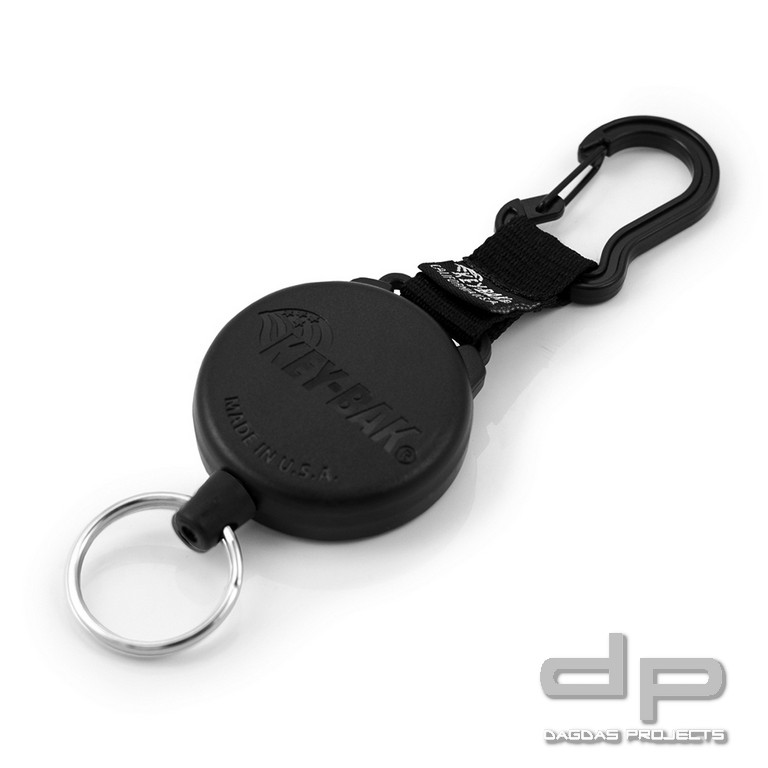 KEY-BAK 120 + Kunststoffkarabiner, groß Schwarz
