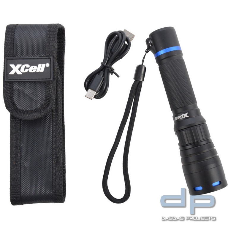 XCell LED - Taschenlampe L1000, fokussierbar, inkl. Akku, USB