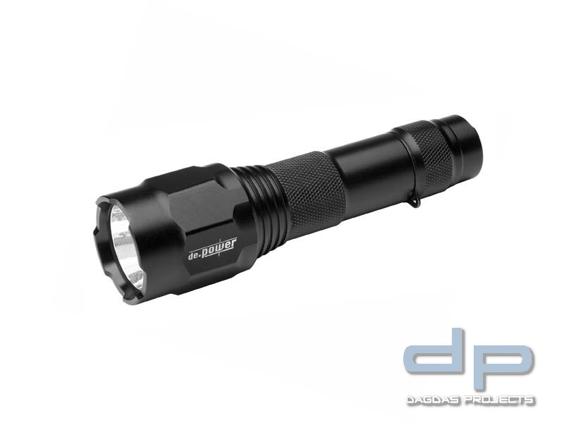 de.power LED Taschenlampe, Cree-Hochleistungs LED, 690 Lumen nach Ansi FL-1