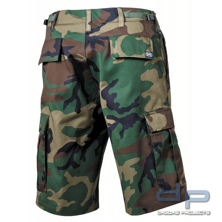US Bermuda, BDU, woodland, mit Seitentaschen