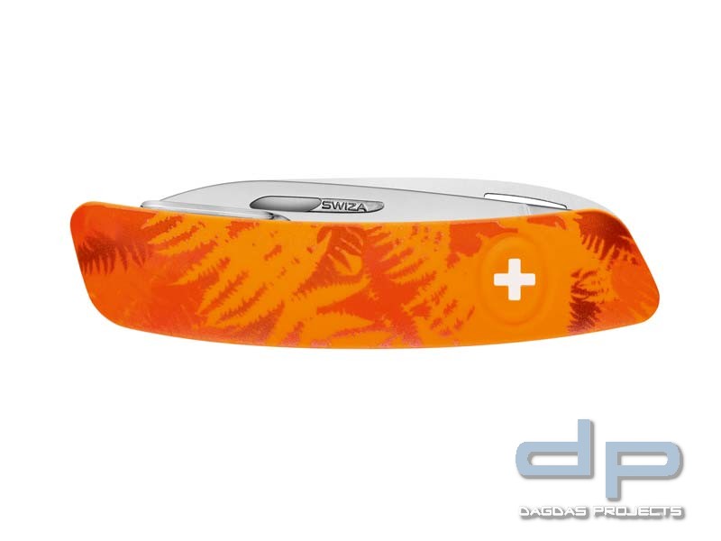 SWIZA Schweizer Messer C06 FILIX,Klingensperre, orange-farn Anti-Rutsch-Schalen, Säge + 10 Funktione