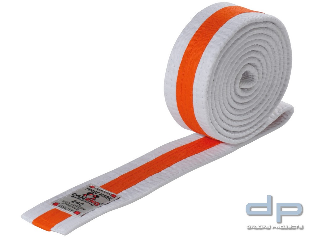 DANRHO Kinder und Jugend Kampfsportgürtel Weiß/Orange/Weiß