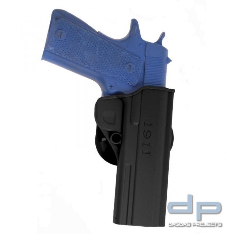 IMI DEFENSE® Paddleholster für 1911 Pistolen schwarz, rechts, 1911 m. 5" Lauf, BL 45 mm