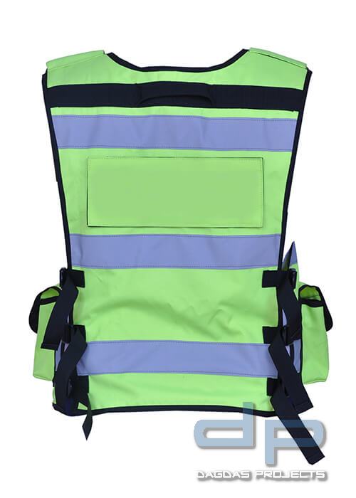 MLE Kennzeichnungsweste TAC 03 in verschiedenen Farben mit Wunschaufdruck auf dem Rückenschild