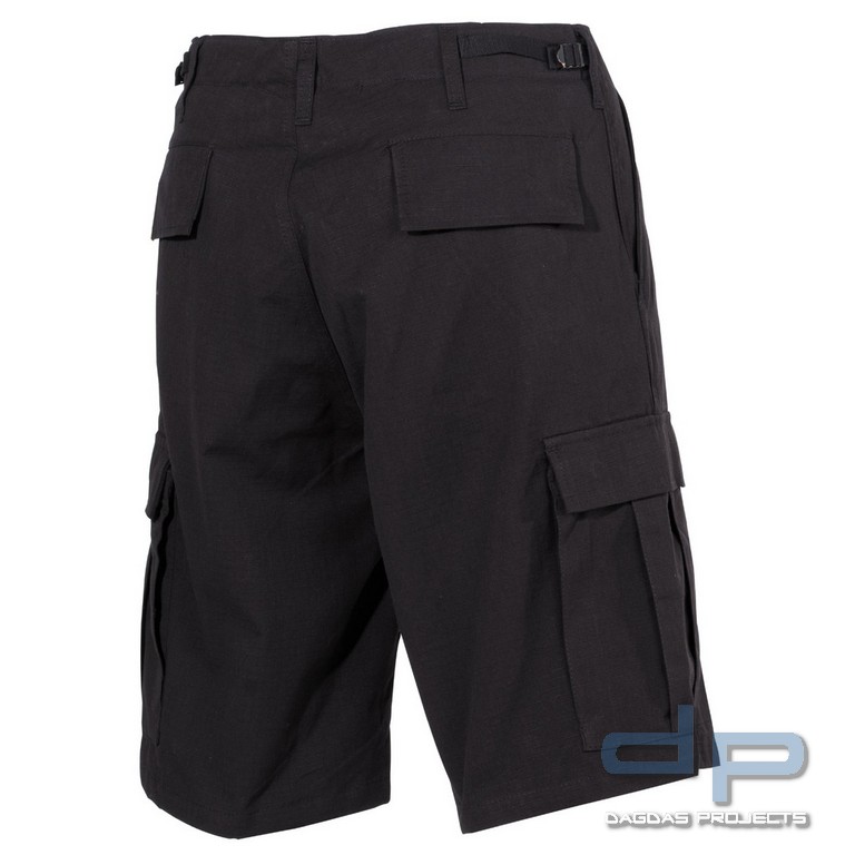 US BDU Bermuda, Rip Stop, schwarz