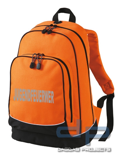 Behördenrucksack mit Wunschtext in reflex silber