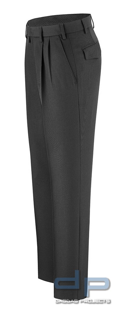 Feuerwehr Diensthose schwarz 55%/45% Polyester/Schurwolle Kammgarn-Trikot
