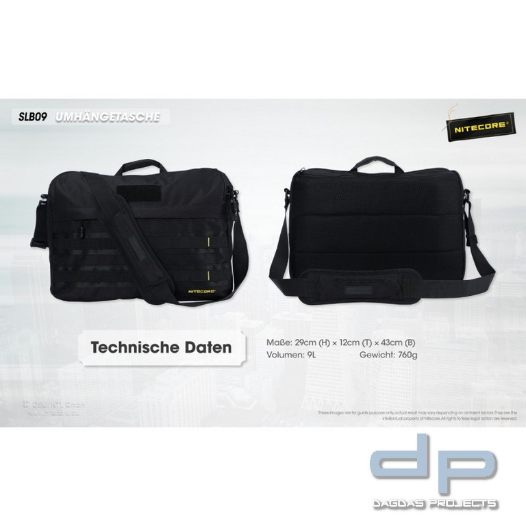 NiteCore® Umhängetasche - Sling Bag SLB09 - (9 Liter)
