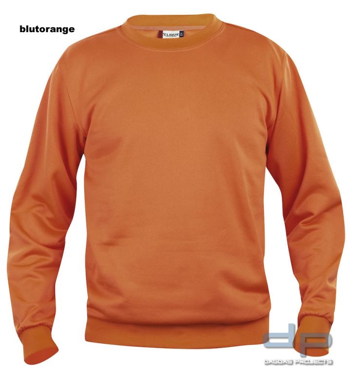 Clique Basic Roundneck mit Wunschaufdruck gestrichelte Linien in verschiedenen Farben