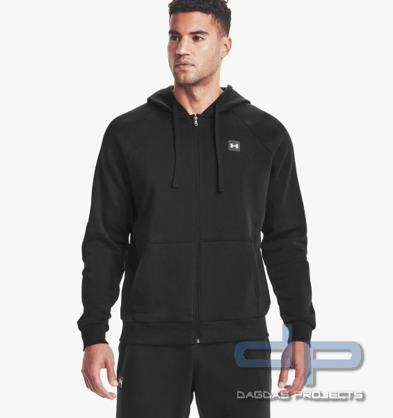 Under Armour Rival Fleece Full Zip Hoodie in schwarz