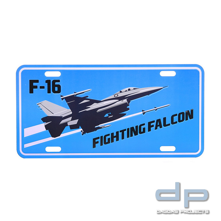 Nummernschild F-16 Fighting Falcon