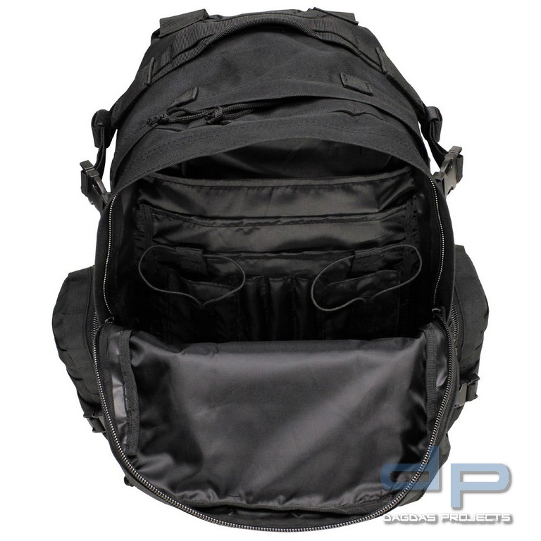 Ital. Rucksack, schwarz, "Tactical-Modular"