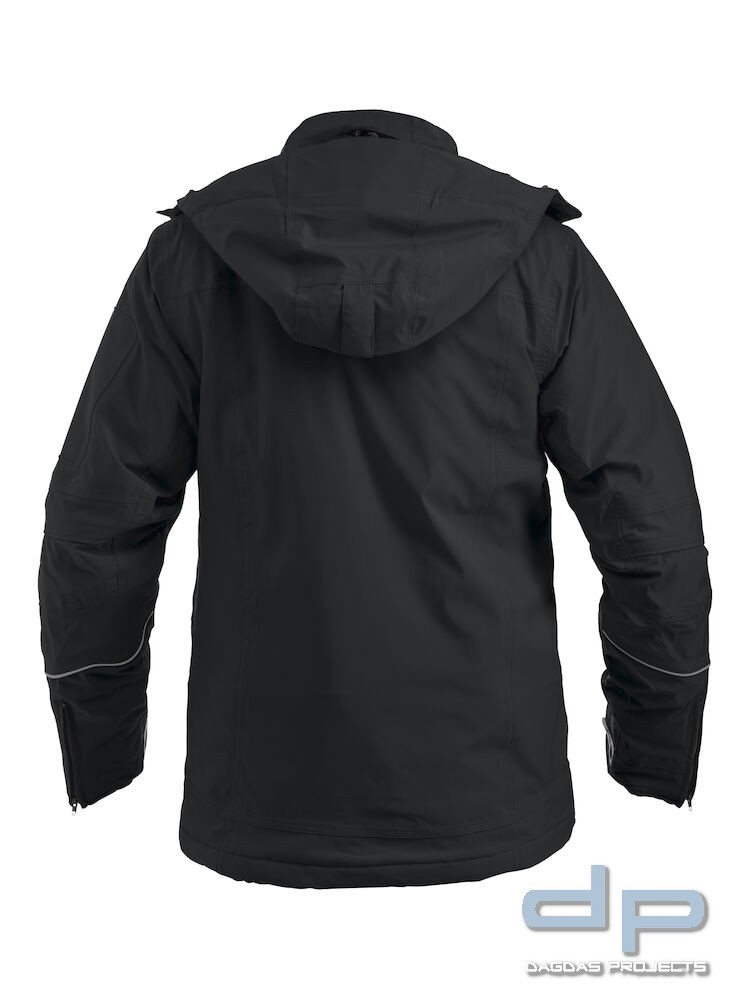 Herren Behörden Softshelljacke "Sanders" in Royalblau und Schwarz mit Aufdruck nach Wunsch