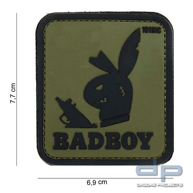 Emblem 3D PVC Badboy grün
