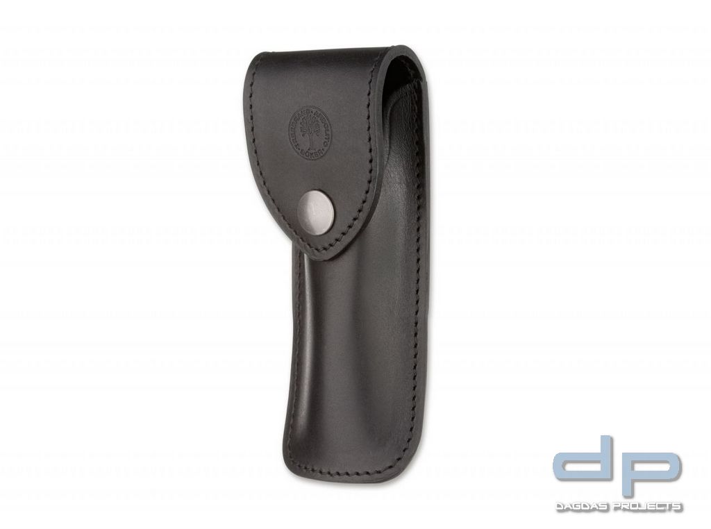 Französisches Leder-Etui Schwarz Groß