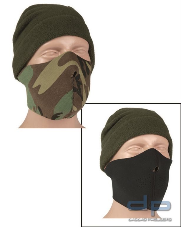 NEOPREN GESICHTSSCHUTZ SCHWARZ/WOODLAND VPE 10