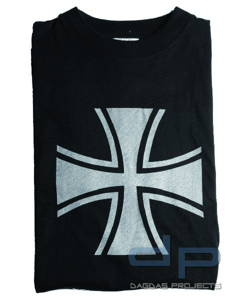 T-SHIRT SCHWARZ M.DRUCK BALKENKREUZ VPE 3
