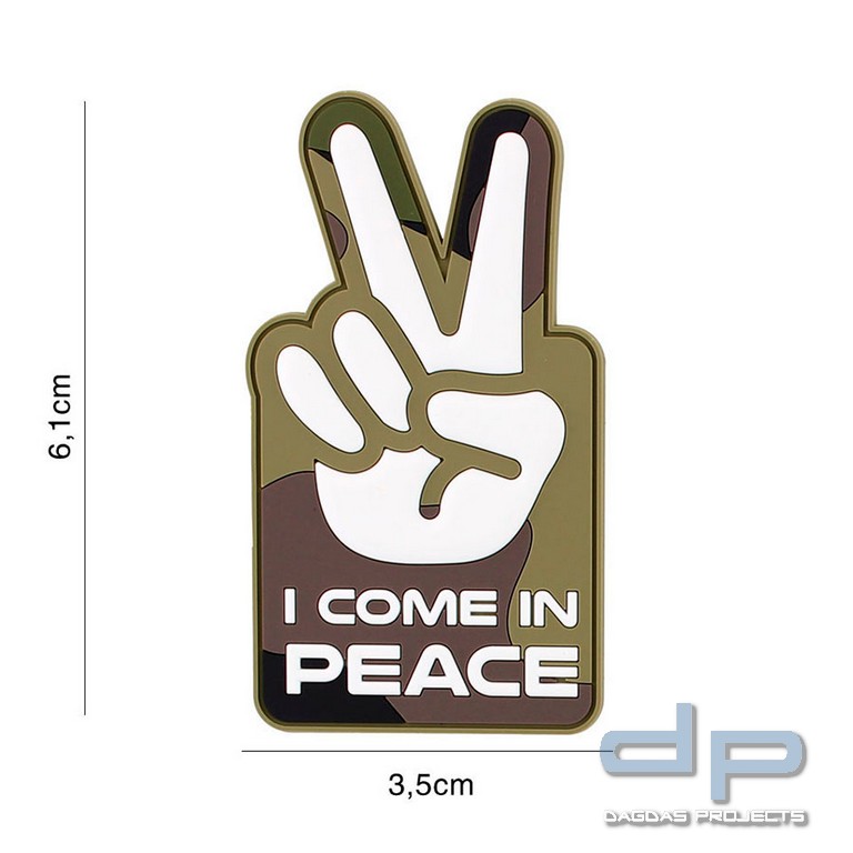 Emblem 3D PVC I come in peace woodland