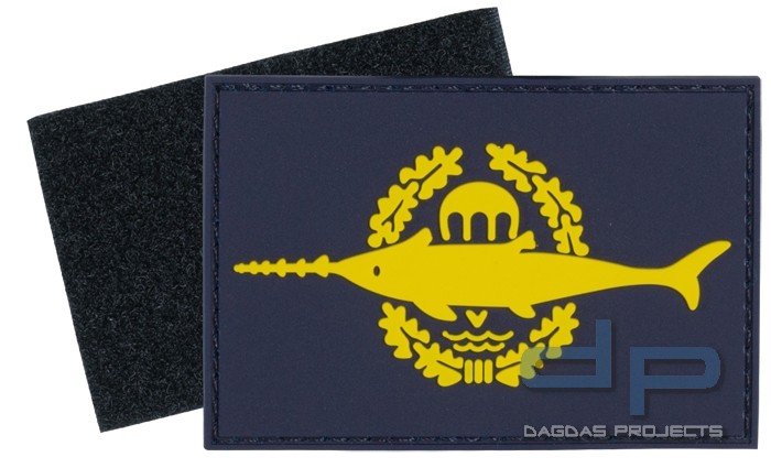 3D Rubber Patch Kampfschwimmer Blau/ Gelb