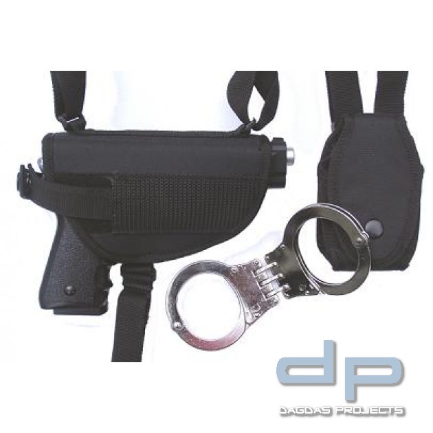 Schulterholster für horizontale Trageweise inklusive Handschellenholster