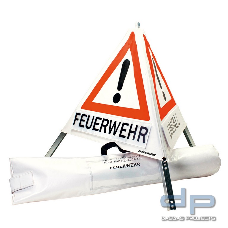 Dönges Klett-Faltsignal, 700 mm, Tagesleuchtfarbe, ohne Klettschilder