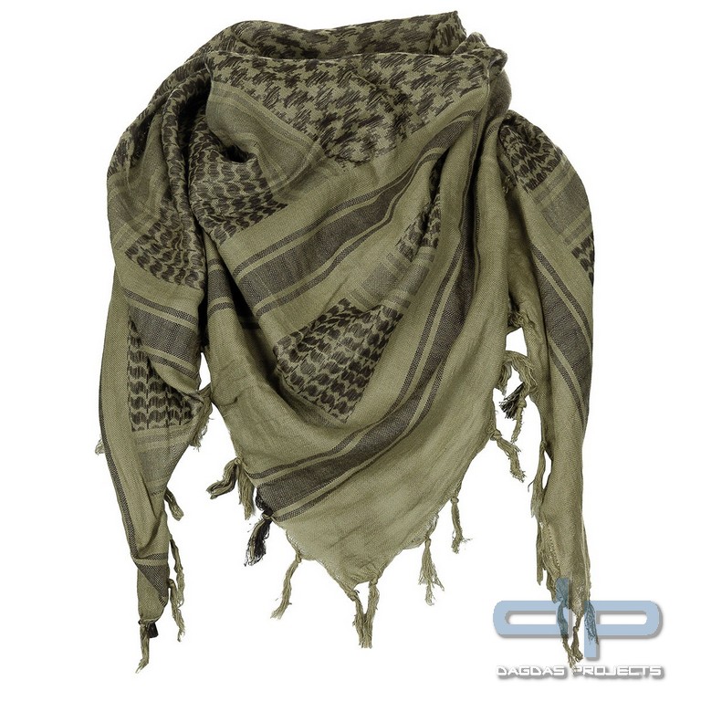 PLO Tuch, "Shemagh", Supersoft, oliv-schwarz
