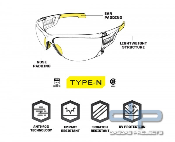 MECHANIX SCHUTZBRILLE VISION TYPE-N, FARBE: CLEAR