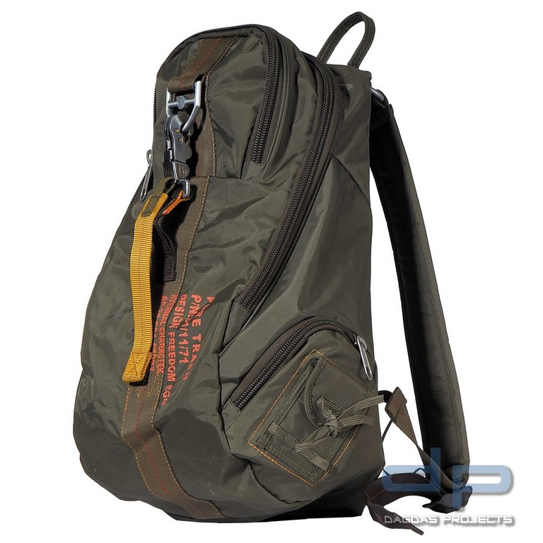 Rucksack, Nylon, "PT", oliv, Karabinerhaken