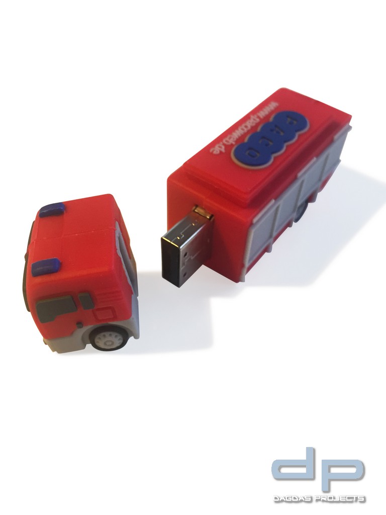 FEUERWEHR USB Stick 3D Feuerwehrauto Rüstwagen 16 GB