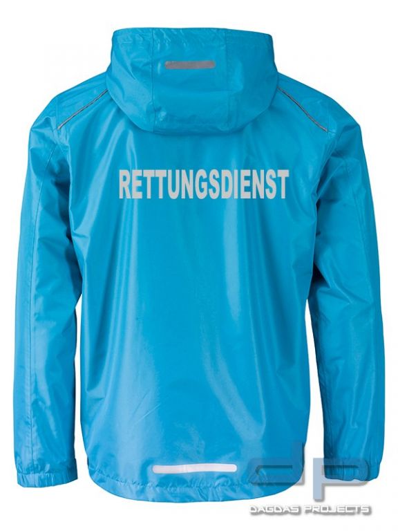 Mens’ Rain Jacket Regenjacke Windbreaker mit Wunschaufdruck in Reflex Silber in verschiedenen Farben