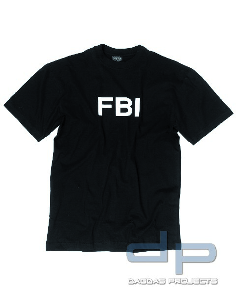 T-SHIRT SCHWARZ M.DRUCK FBI VPE 3