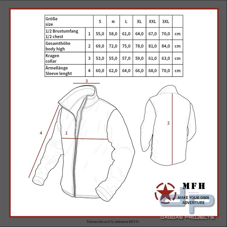 Fleece-Jacke, "Combat", oliv