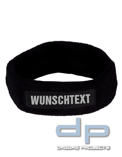 Kopfschweißband mit Label in verschiedenen Farben mit Wunschtext