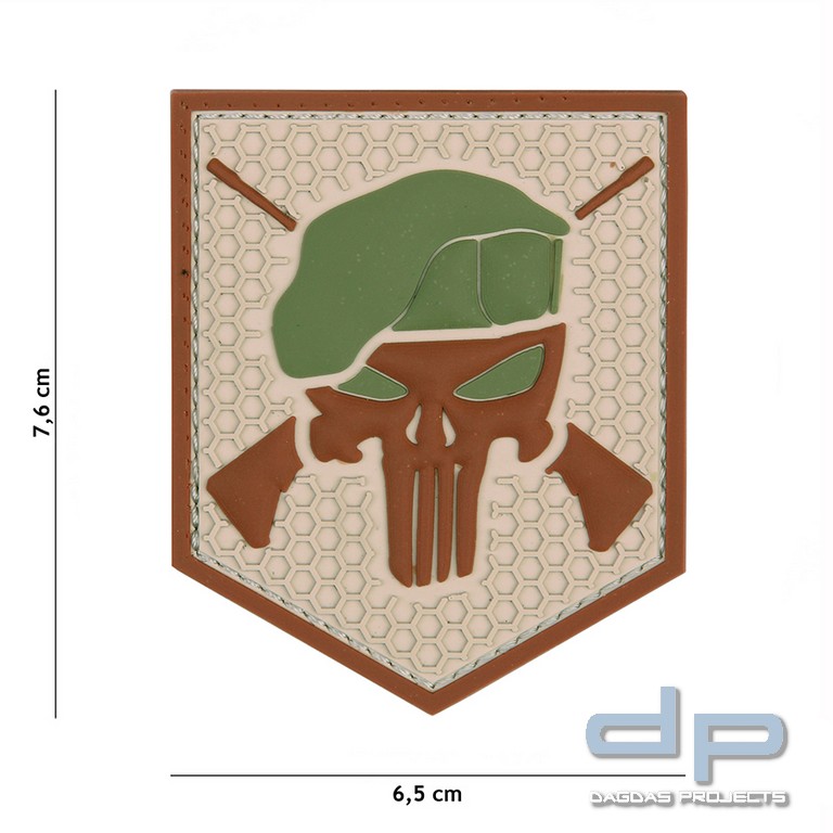 Emblem 3D PVC Commando Punisher Coyote