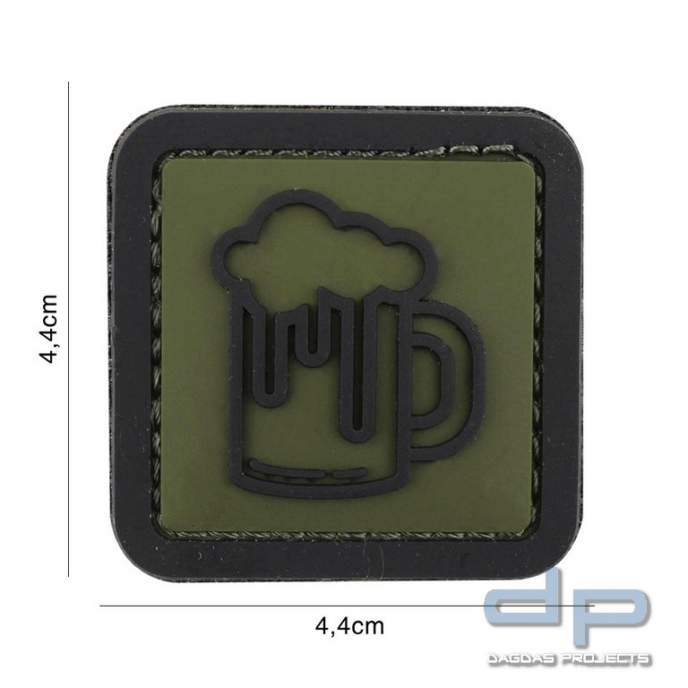 Emblem 3D PVC Bier grün