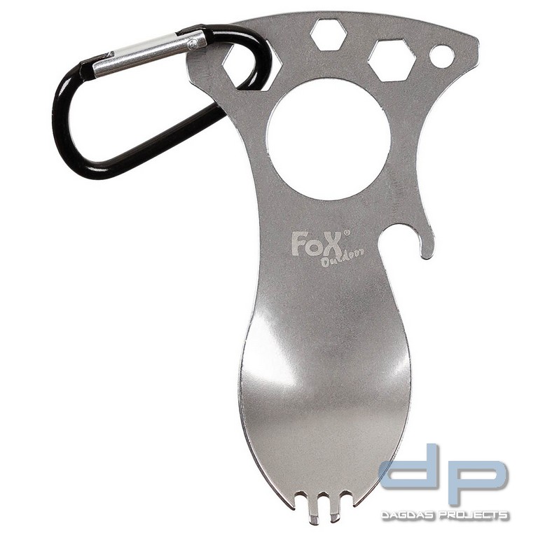 Multifunktionsgöffel, mit Karabiner