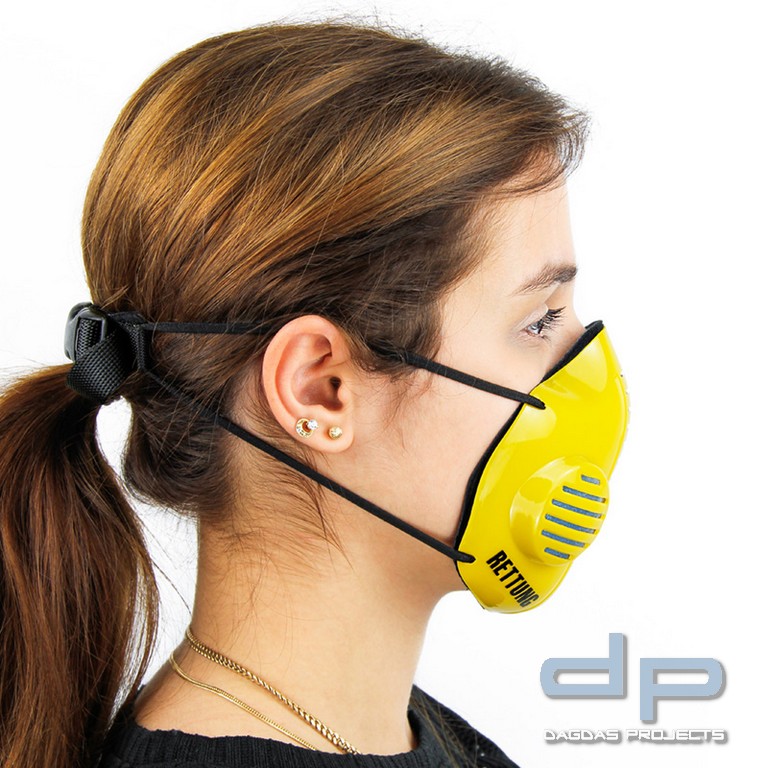 CASCO MASK 2.0 IN GELB AUFDRUCK: RETTUNG