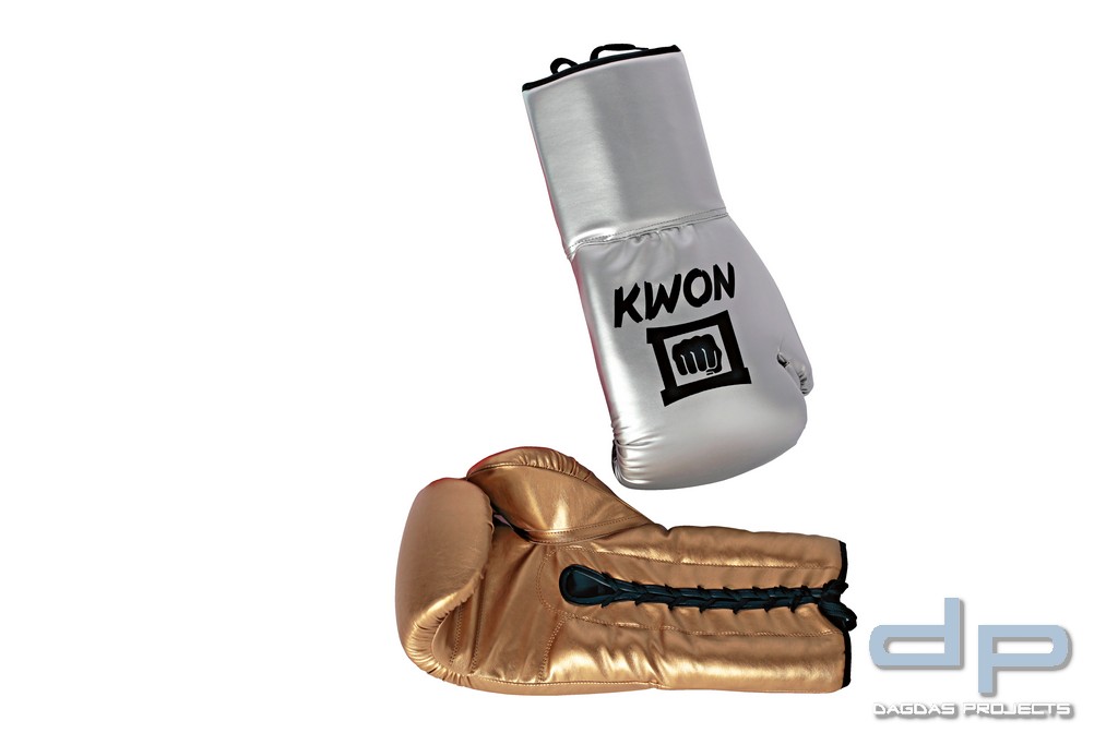 XXL Deko Boxhandschuhe in Gold und Silber