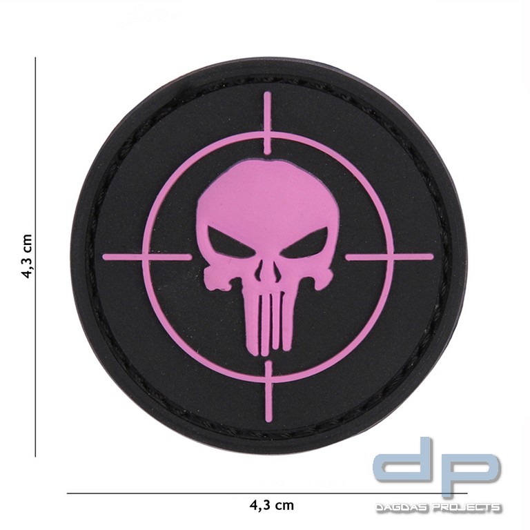 Emblem 3D PVC Punisher Visier Rosa