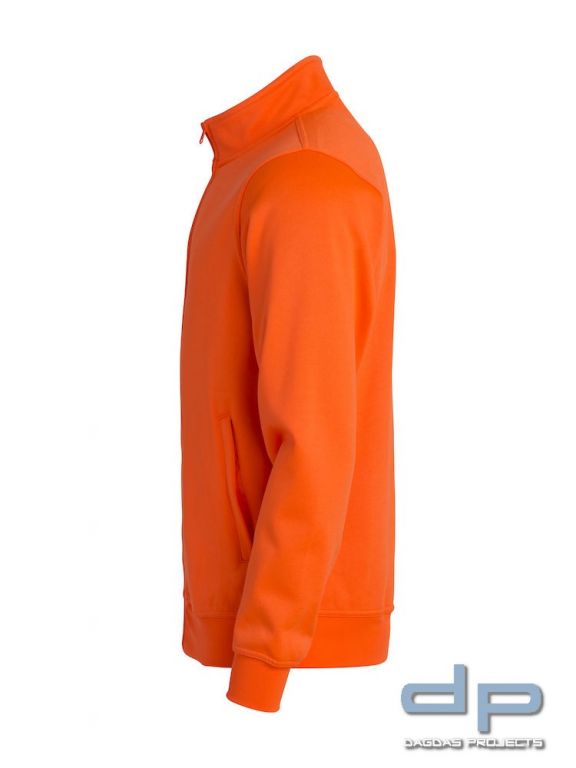 Sweat Jacke Behörde mit Wunschaufdruck gestrichelte Linien in verschiedenen Farben
