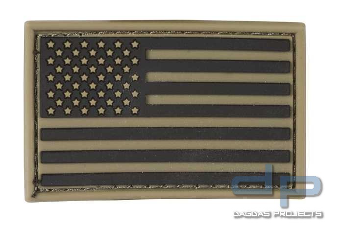 US Flagge Coyote Gummi/Klett