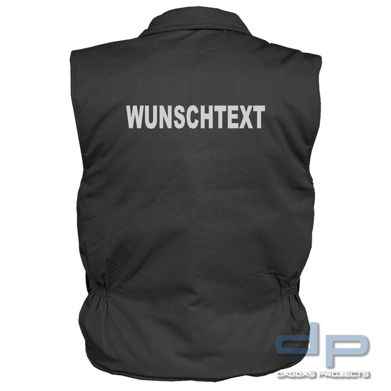 Ranger Weste mit Wunschaufdruck Brust und Rücken in verschiedenen Farben