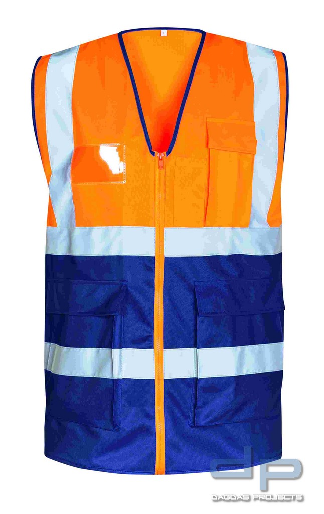 Warnschutzweste in orange/marine