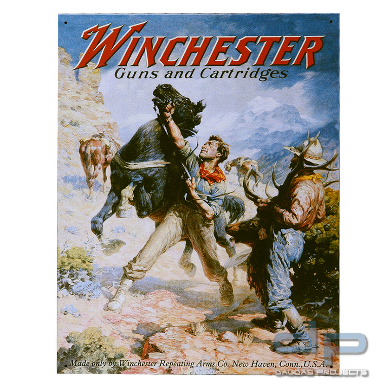 Metallplatte groß 12 Winchester Fire Arms