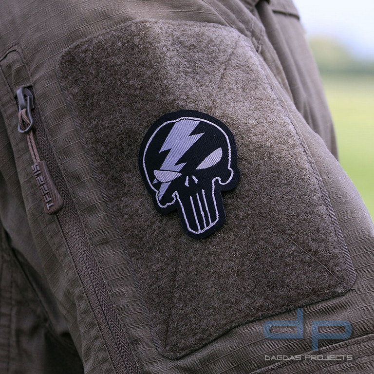 Emblem Stoff fein gewebt Punisher Thunder