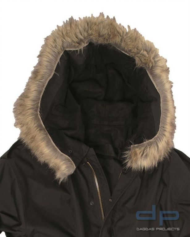 US PARKA PELZKAPUZE F.M51 SCHWARZ